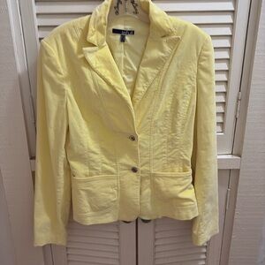 Lemon Velvet Blazer